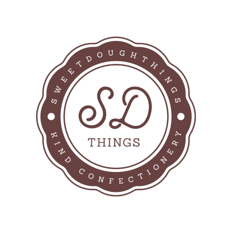 Small SweetDoughThings Maroon Transparent Logo